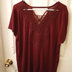 Xl maroon No Boundaries top